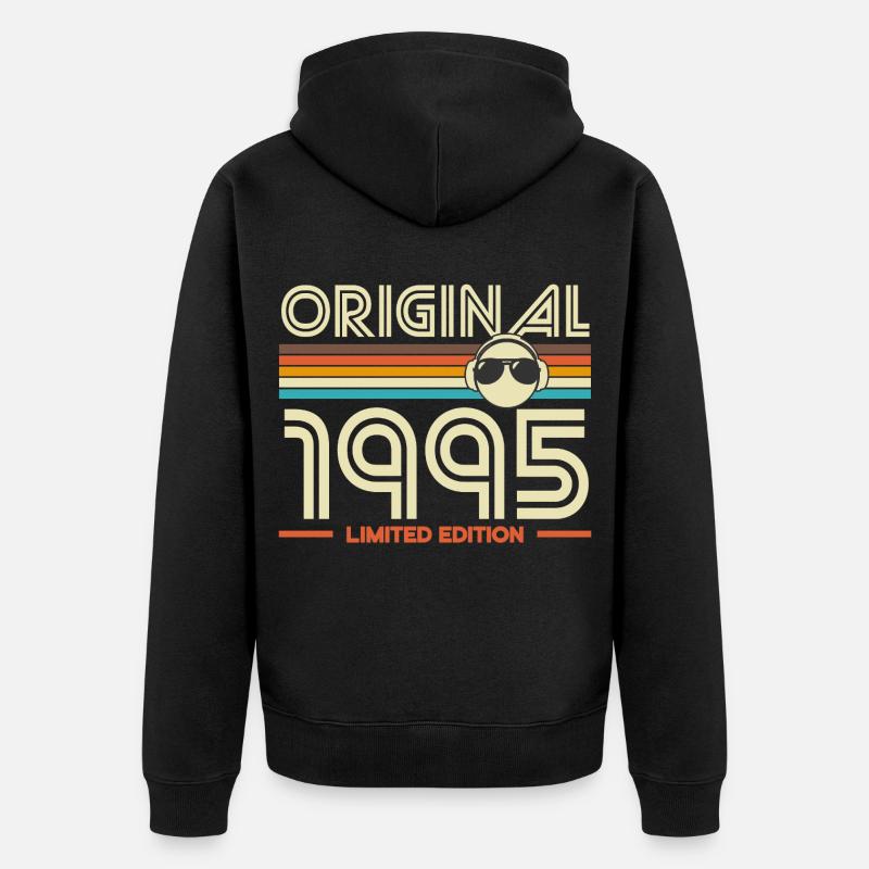 Original 1995 Edition Rétro - Veste à capuche bio Premium Unisexe - noir