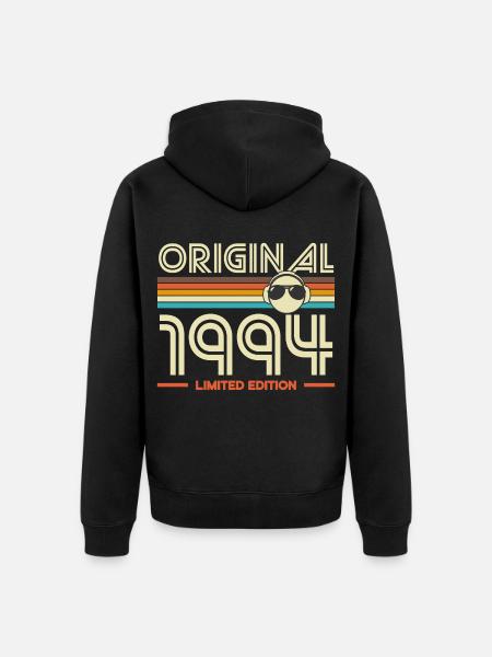 Original 1994 Retro Limited Edition - Unisex Premium Organic Zip Hoodie - black