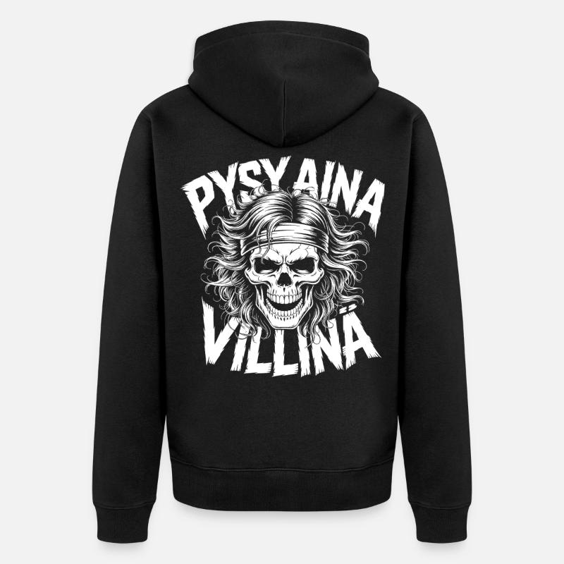 Conception du crâne sauvage - Veste à capuche bio Premium Unisexe - noir