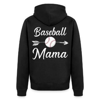 Maman de baseball Maman mignonne Amoureuse de baseball - Veste à capuche bio Premium Unisexe - noir - Dos - Nico (187cm)