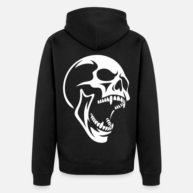 Cri de Crâne Design de Crâne - Veste à capuche bio Premium Unisexe - noir