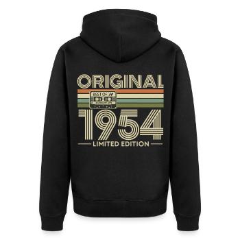 Original 1954 Édition Limité Retro Hits - Veste à capuche bio Premium Unisexe - noir - Dos - Nico (187cm)