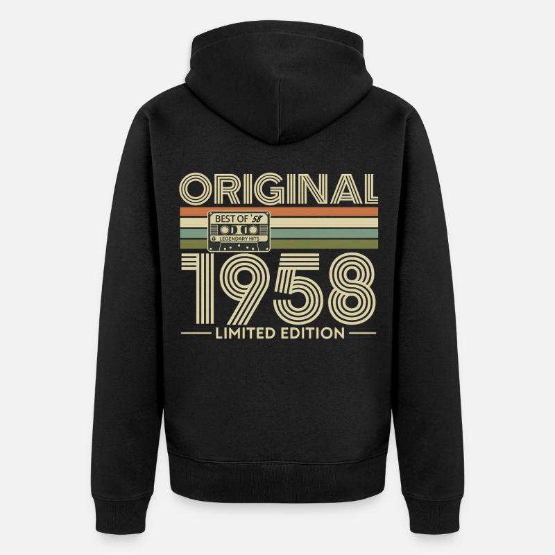 Original 1958 Edition Retro - Veste à capuche bio Premium Unisexe - noir