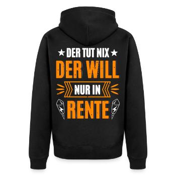 Pyro Retired - Unisex Premium Organic Zip Hoodie - black - Back - Nico (187cm)