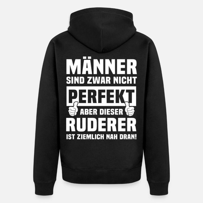 Ruderer - Unisex Premium Bio Zip Hoodie - Schwarz