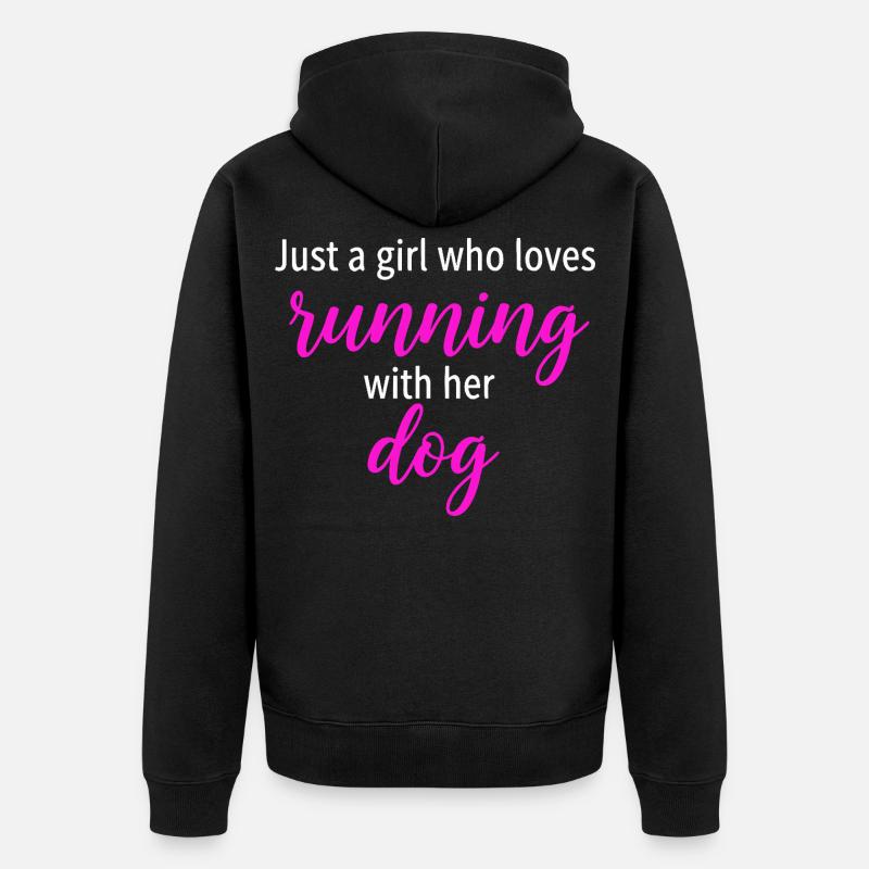 Chien Coureur - Veste à capuche bio Premium Unisexe - noir