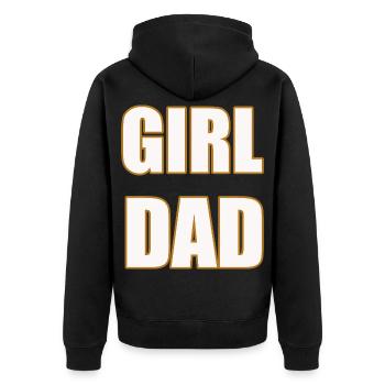 Papa fille Fier Père de Filles Chemise - Veste à capuche bio Premium Unisexe - noir - Dos - Nico (187cm)
