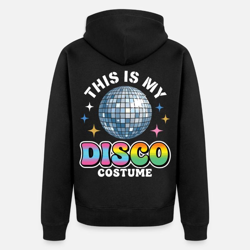 Voici mon costume disco boule disco - Veste à capuche bio Premium Unisexe - noir