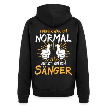 Chanteur disant - Veste à capuche bio Premium Unisexe - noir - Dos - Nico (187cm)