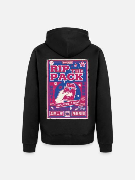 Rip The Pack Sammelkarten-Booster-Pack Legendär - Unisex Premium Bio Zip Hoodie - Schwarz