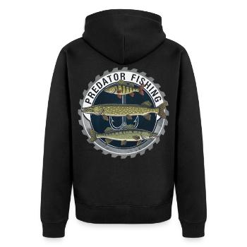 Pêche aux prédateurs Raubfisch Angeln - Veste à capuche bio Premium Unisexe - noir - Dos - Nico (187cm)