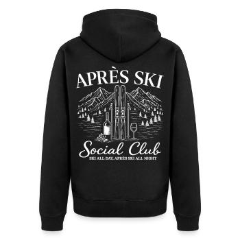 Après Ski Social Club Ski All Day Après Ski All - Veste à capuche bio Premium Unisexe - noir - Dos - Nico (187cm)