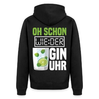 Gin Clock - Veste à capuche bio Premium Unisexe - noir - Dos - Nico (187cm)