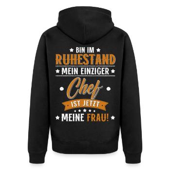 Retraite 2026 Gift Man Retraite Retraité Drôle - Veste à capuche bio Premium Unisexe - noir - Dos - Nico (187cm)