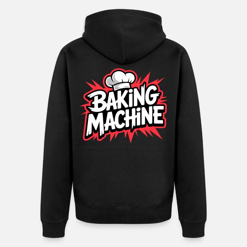 Plaisir à la machine à boulanger - Veste à capuche bio Premium Unisexe - noir