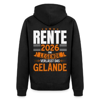 Retrait de pensionnaire 2026 Gift Man Retraite Drôle - Veste à capuche bio Premium Unisexe - noir - Dos - Nico (187cm)
