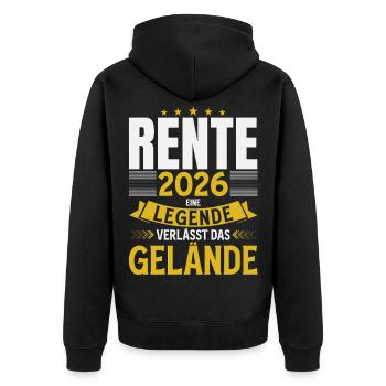 Pension Gift Man Retraite retraite 2026 Drôle - Veste à capuche bio Premium Unisexe - noir - Dos - Nico (187cm)