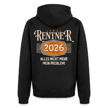 Retrait de pensionnaire 2026 Gift Man Retraite Drôle - Veste à capuche bio Premium Unisexe - noir - Dos - Nico (187cm)