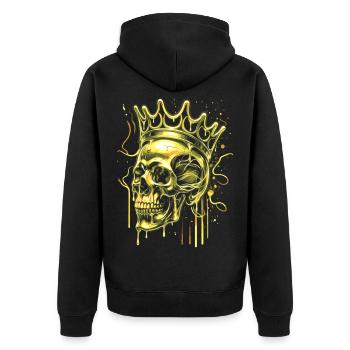 Roi du Crâne d’Or - Veste à capuche bio Premium Unisexe - noir - Dos - Nico (187cm)