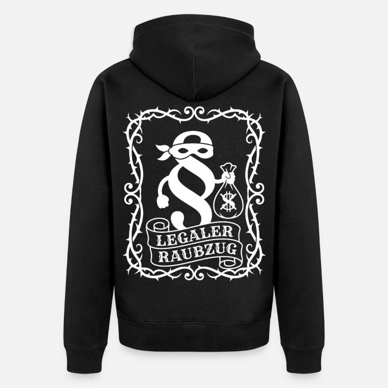 Lovlig Raid Paragraph Bandit - Premium økologisk unisex-hættejakke - sort