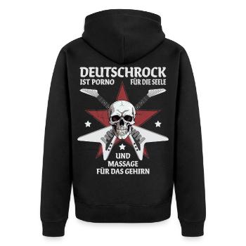 German rock is porn for the soul - Unisex Premium Organic Zip Hoodie - black - Back - Nico (187cm)