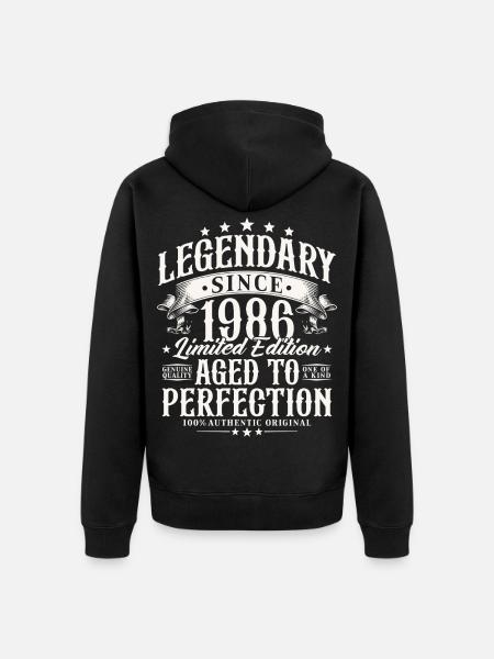 Legendarisk sedan 1986 vintage födelsedagspresent - Ekologisk premiumluvjack unisex - svart