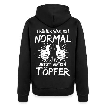 potier - Veste à capuche bio Premium Unisexe - noir - Dos - Nico (187cm)