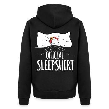 Chemise de nuit poule - Veste à capuche bio Premium Unisexe - noir - Dos - Nico (187cm)