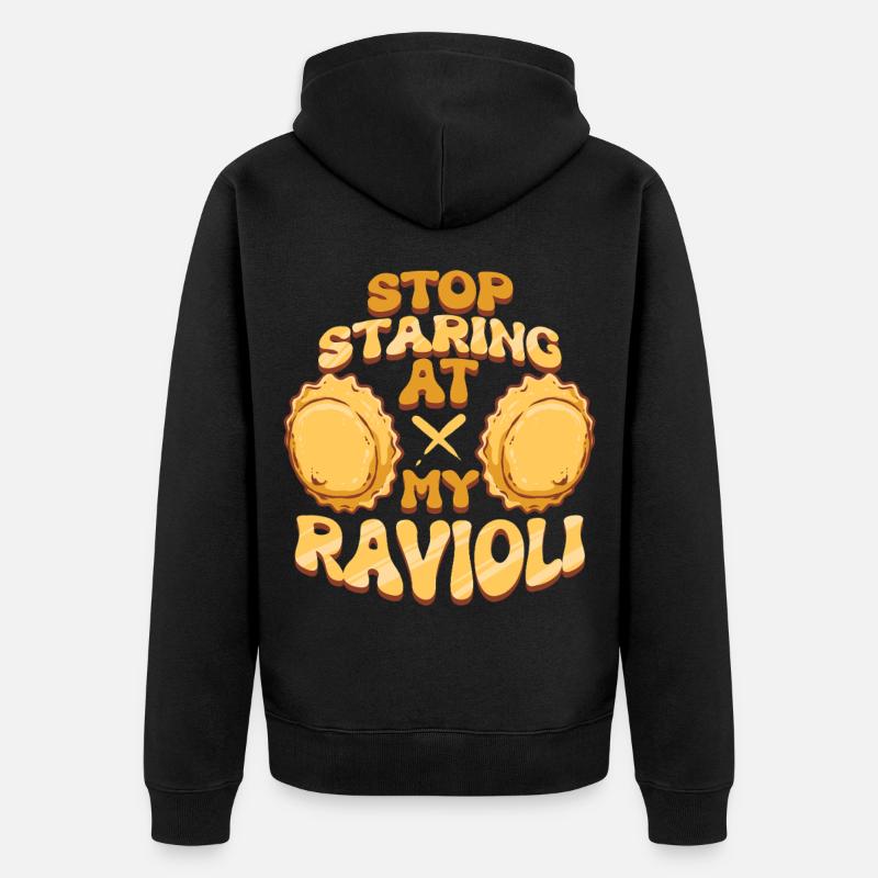 Arrête de fixer mes ravilis - Veste à capuche bio Premium Unisexe - noir