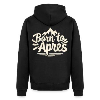 Né de la fête des sports d’hiver Après Ski Mountains - Veste à capuche bio Premium Unisexe - noir - Dos - Nico (187cm)