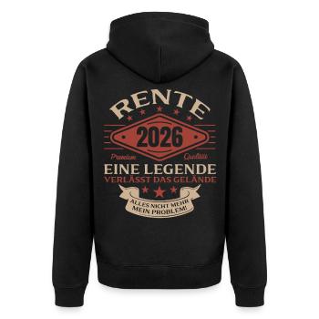 Pension Gift Man Retraite retraite 2026 Drôle - Veste à capuche bio Premium Unisexe - noir - Dos - Nico (187cm)