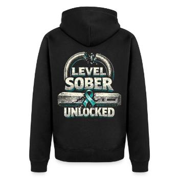 Niveau de détox de sevrage addict Sobre débloqué - Veste à capuche bio Premium Unisexe - noir - Dos - Nico (187cm)