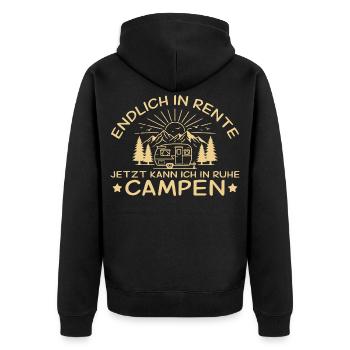 Retraite de la caravane de camping à la retraite - Veste à capuche bio Premium Unisexe - noir - Dos - Nico (187cm)
