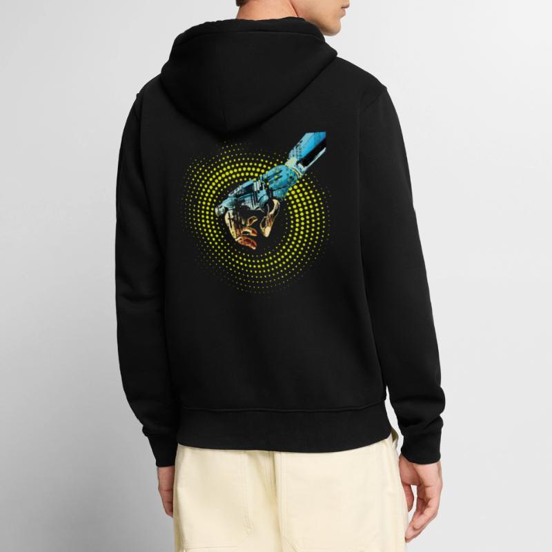 computer hand roboter KI digital cyborg code pc  Unisex Premium Bio Zip Hoodie