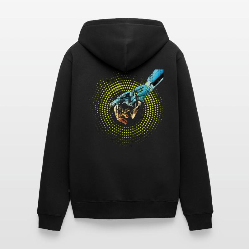 computer hand roboter KI digital cyborg code pc  Unisex Premium Bio Zip Hoodie