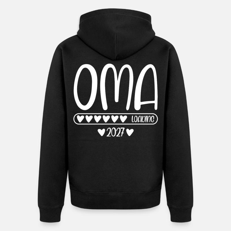 Oma 2027 loading - Unisex Premium Bio Zip Hoodie - Schwarz