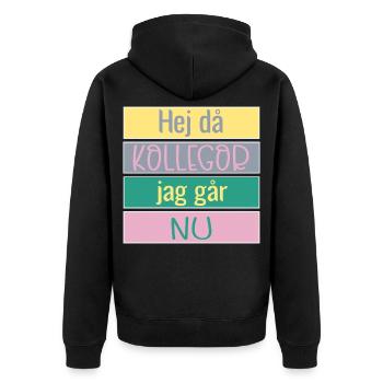 Au revoir collègues - Au revoir - Veste à capuche bio Premium Unisexe - noir - Dos - Nico (187cm)