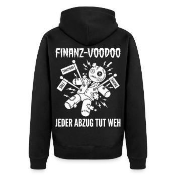 Poupée vaudou financière Chaque empreinte fait mal - Veste à capuche bio Premium Unisexe - noir - Dos - Nico (187cm)
