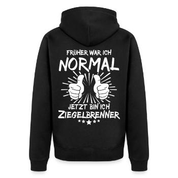 Brûleur à briques - Veste à capuche bio Premium Unisexe - noir - Dos - Nico (187cm)
