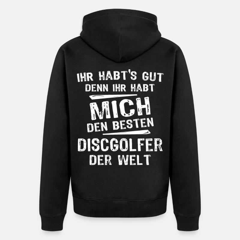 Disc golfeurs - Veste à capuche bio Premium Unisexe - noir