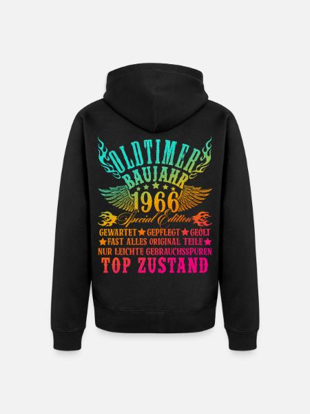 60e verjaardag 60 jaar Versiering 1965 Cadeau Grappig - Uniseks Premium bio ziphoodie - zwart