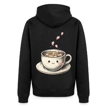 Cherry Blossom Sakura Cherry Blossom - Unisex Premium Organic Zip Hoodie - black - Back - Nico (187cm)