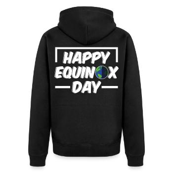 Joyeuse journée de l’équinoxe Pâques Ostara - Veste à capuche bio Premium Unisexe - noir - Dos - Nico (187cm)