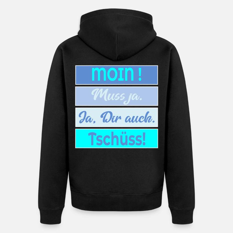 Chat Moin Bye - Veste à capuche bio Premium Unisexe - noir