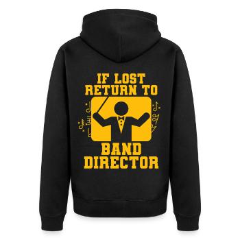 Marching band brass band - Unisex Premium Organic Zip Hoodie - black - Back - Nico (187cm)