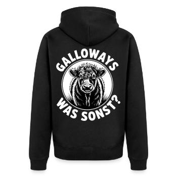 Graphique du cercle de vache de Galloway - Veste à capuche bio Premium Unisexe - noir - Dos - Nico (187cm)
