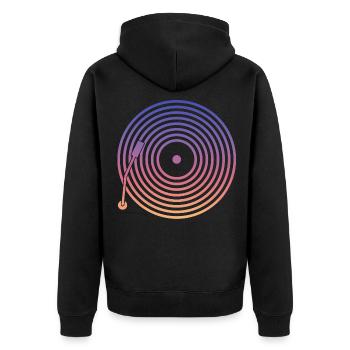 DJ Vinyl Music - Veste à capuche bio Premium Unisexe - noir - Dos - Nico (187cm)