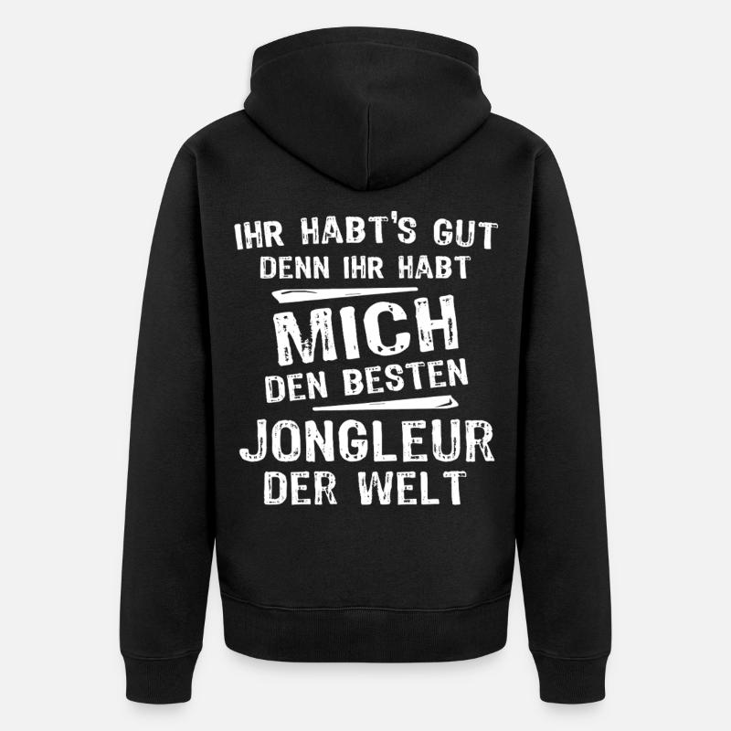 jongleur - Veste à capuche bio Premium Unisexe - noir