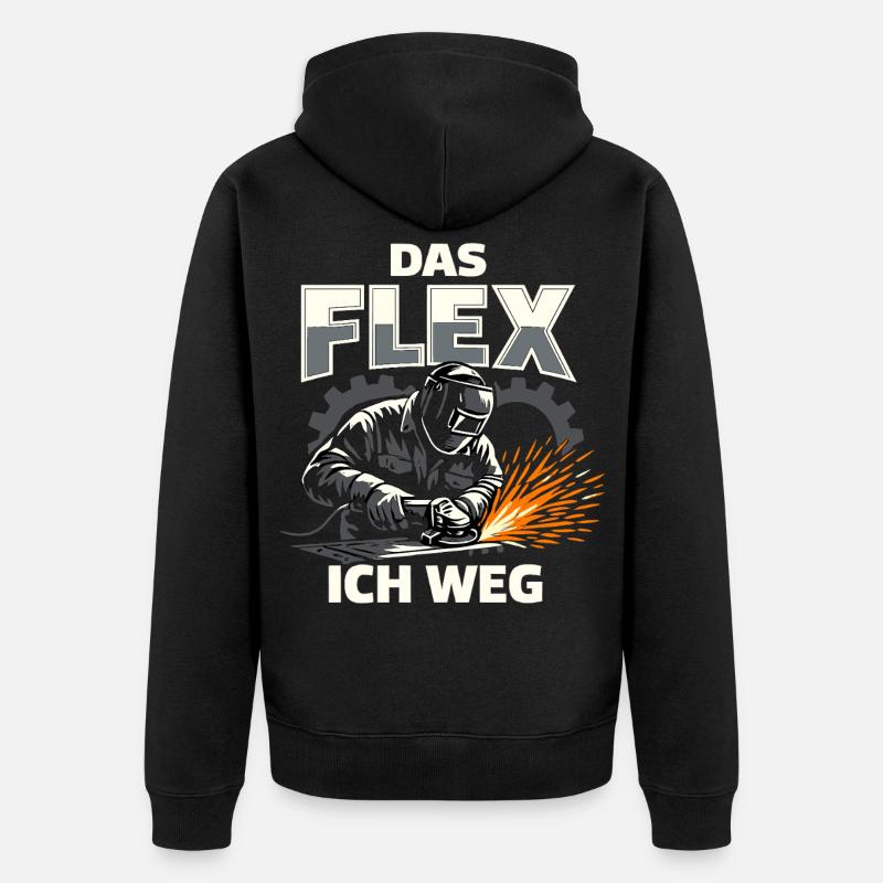 Cadeau drôle de meule Welder Flex - Veste à capuche bio Premium Unisexe - noir