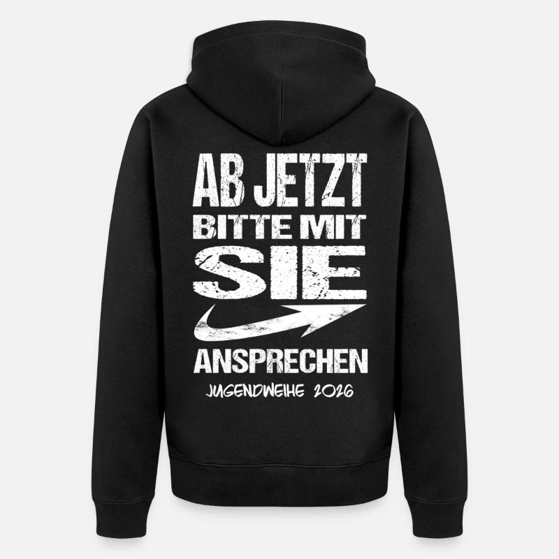 Jugendweihe - Jugendweihe 2026 - Veste à capuche bio Premium Unisexe - noir